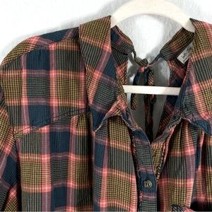 Free People - Wild Side Tunic - XL Plaid